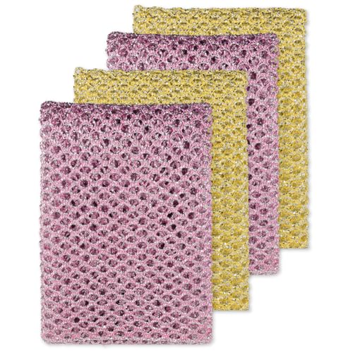 Olivia Tree Heavy Duty Dish Wash Net, Non-Scratch Kitchen Scrubbers - 4 Pack