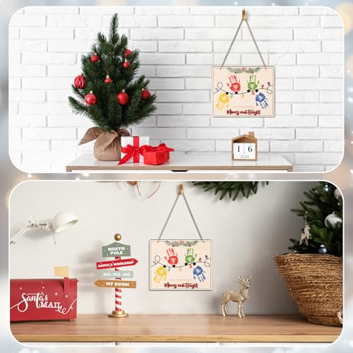 Baby's First Handprint Christmas Ornament - Fingerprint Holiday Craft - Christmas Keepsake