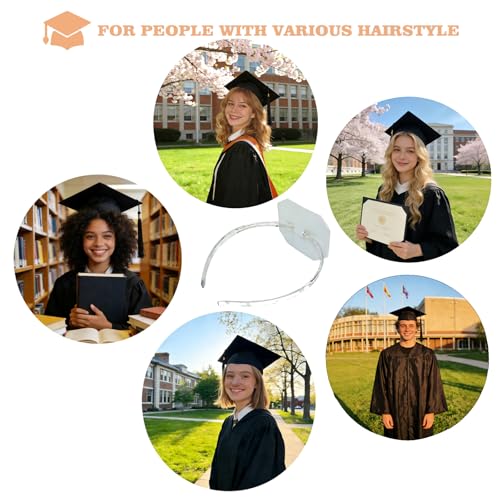 Zeyoy Graduation Cap Headband Insert - Adjustable Anti-Fall Hair Band