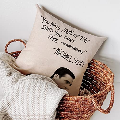 FBCOO Farmhouse Quote Decorative Throw Pillow Cover 18x18 Inch, Linen, Pack of 1