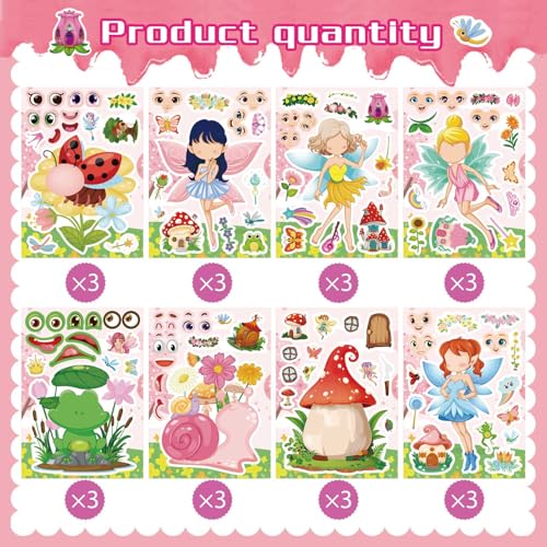 24 Fairy Stickers for Kids - DIY Make Your Own Stickers