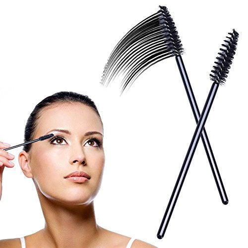 BTYMS 100 Pcs Disposable Eyelash Spoolies Brushes & Lash Wands