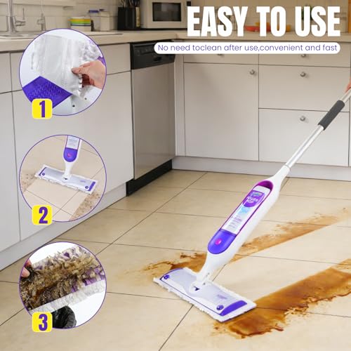 QuikMoprit 12 Pack Power Mop Refills for Swiffer - Multi-Surface Cleaning Pads