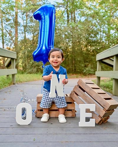 40 Inch Blue Number Balloons for Men's Birthday Party Decorations