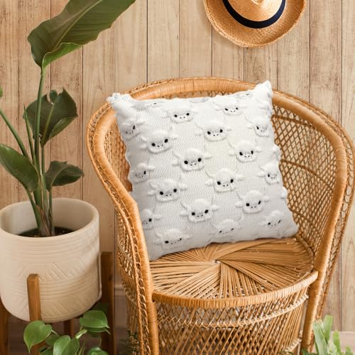 Highland Cow 18x18 Faux Fur Throw Pillow Cover - Farmhouse Home Decor