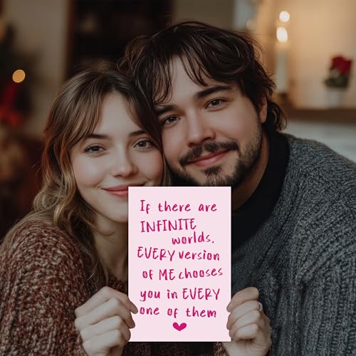 Romantic Anniversary Card - Infinite Worlds Love Message