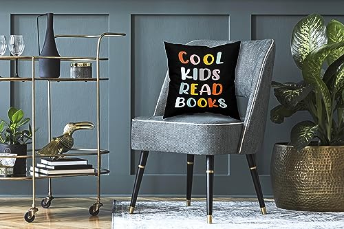 Kids Reading Pillow Cover - 18x18 Cotton Decorative Cushion