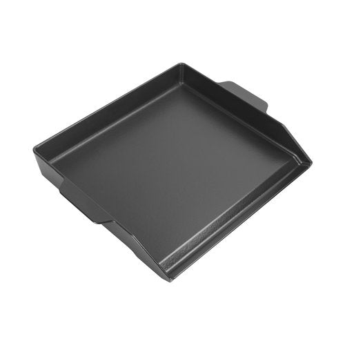 WEBROIL Universal Cast Iron Cooking Griddle Insert,Pre-Seasoned Nonstick Coating Griddle Pan for Gas Grill,BBQ Flat Top Grill Plate with High Sidewalls for All Grills and 4 Burner Range Oven,18.5"x14"