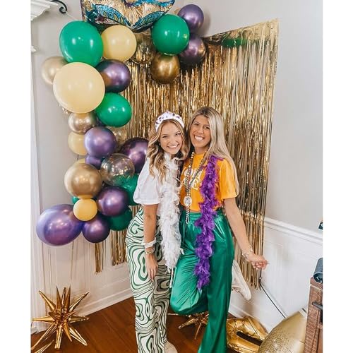YAHPERN Beaded Mardi Gras Crystal Crown Knotted Headband for Women