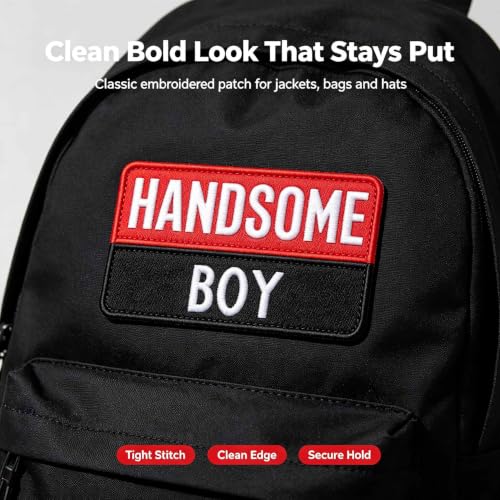Minason Handsome Boy Embroidered Iron-On Patch for Jackets and Hats