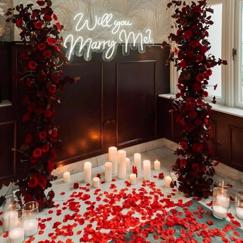 Grever 1000 Pcs Artificial Silk Rose Petals for Romantic Decor
