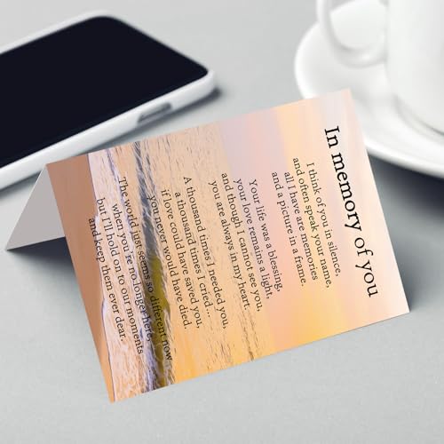 FANCYLUCKY Sympathy Card for Loss of Loved One with Kraft Envelope