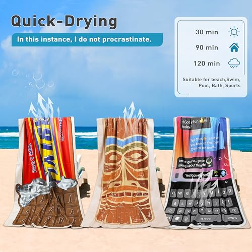 Solaris Microfiber Beach Towel - Sand-Free Quick-Dry Mat, 40"x71"