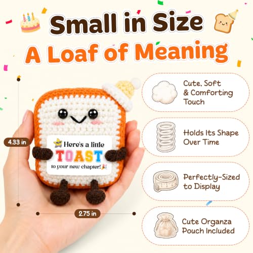 OASSIE Orange New Chapter Christmas Congratulations Gift for Women - Crochet Toast Keepsake