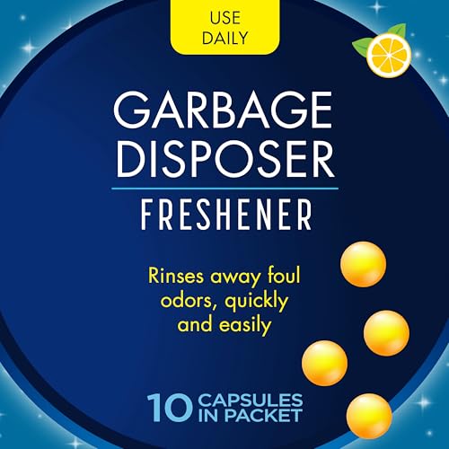 Glisten Garbage Disposer Freshener Capsules - Lemon Scent, 10 Count