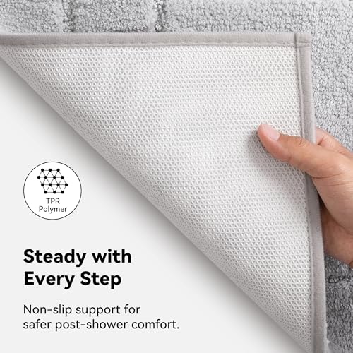Granny Says Gray Bathroom Rug 20" x 30" - Non-Slip Microfiber Mat