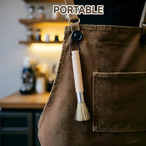 Coffee Grinder Cleaning Brush Set - 3 Pack with Natural Bristles