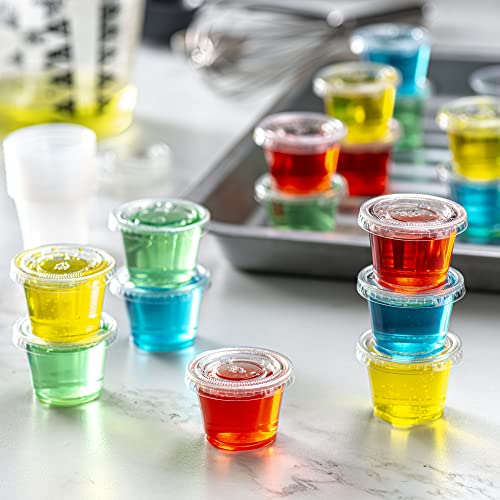 Jello Shot Cups with Lids - 1 Oz Portion Containers, 200 Count