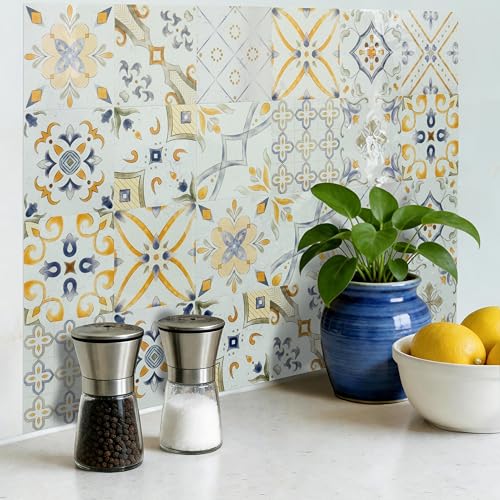 24 Peel and Stick Tile Stickers for Kitchen & Bathroom Décor