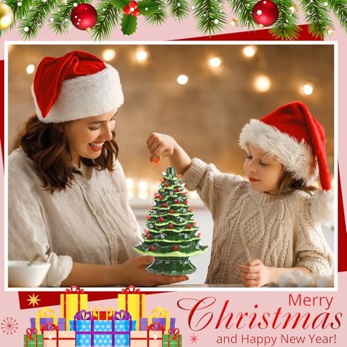 120 Pcs Ceramic Christmas Tree Replacement Lights - White & Red Small Bulbs
