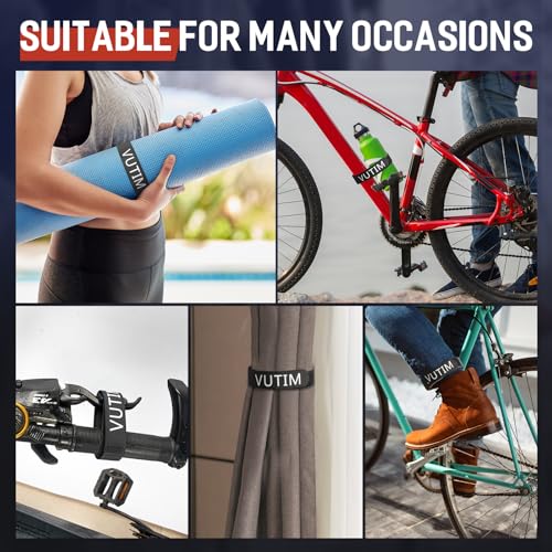 4PCS Bike Rack Strap, Bike Rack Accessory, Adjustable Bike Wheel Stabilizer Strap, Non-Slip Fixed Bike Wheel, Suitable for Camping Equipment, Yoga Mats, Binding Sport Bottle Bicycles, Curtains