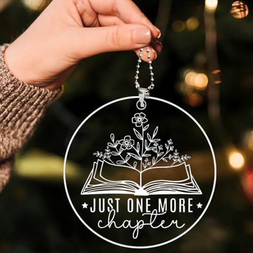 Book Lover Christmas Ornament - Just One More Chapter 2026