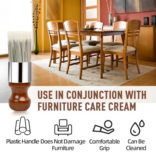 GAQWOK Small Leather & Furniture Salve Brush - Durable Wax Cleaner