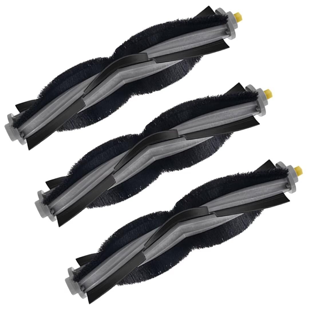 MZY LLC 3 Pack Replacement Rubber Roller Brushes for Ecovacs Deebot X1 Omni/ X1 PRO Omni/ X1 Plus/ T10 Omni/ T10 Turbo Vacuum Cleaner Accessories