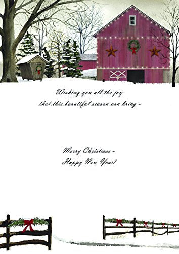 Christmas Stationery Paper Set with Full Color Inside Design - Vibrant Holiday Cards