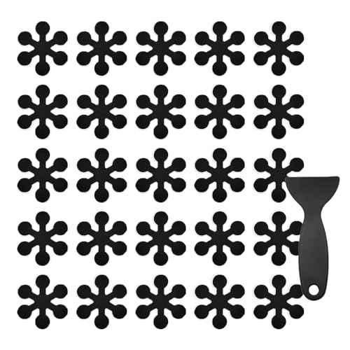 24 PCS Flower Bathtub Non-Slip Stickers - PEVA Shower Floor Safety Appliques