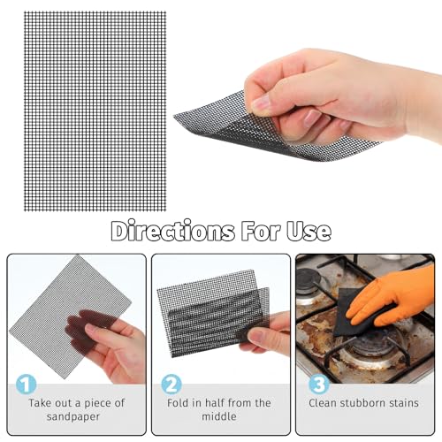 15-Piece Heavy Duty Mesh Scrubbing Pads for Toilet and Bathroom Cleaning