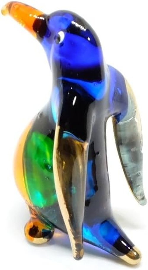 Handmade Mini Penguin Figures - 2.25" Blown Glass Art | Unique Ocean Animal Collectibles