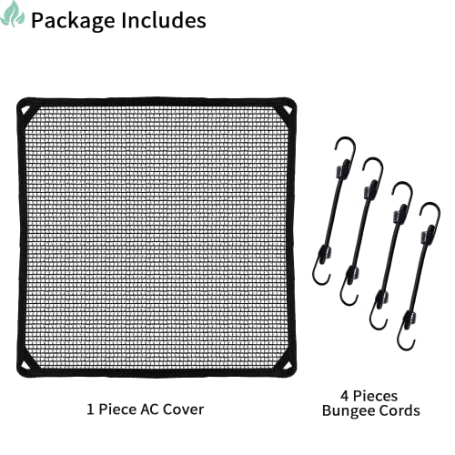 SunnyRoyal 32" x 32" Mesh Vinyl AC Cover for Outdoor Central Air Conditioners