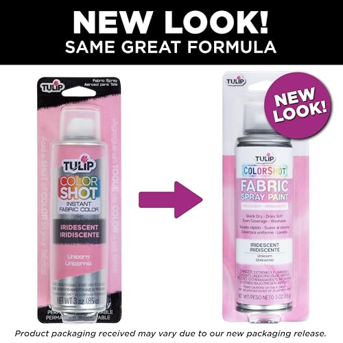 Tulip ColorShot Iridescent Fabric Spray Paint, 3oz - Unicorn Shimmer