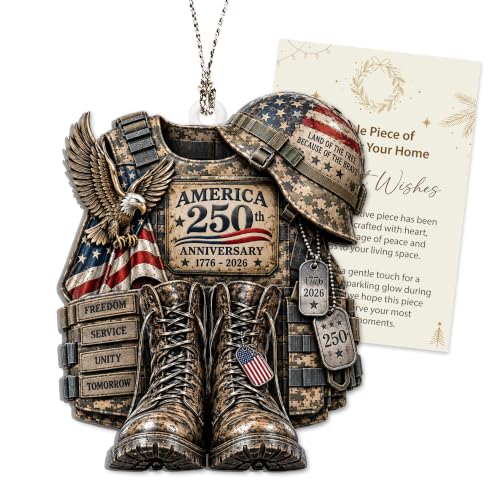 250th Anniversary Army Christmas Ornament - Uniform Variation, Veteran Gift