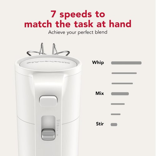 KitchenAid Go Cordless Hand Mixer - battery sold separately, KHMR700, Porcelain White