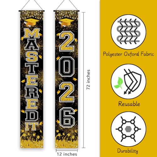 Graduation Decorations Banner - Class of 2026 Welcome Sign