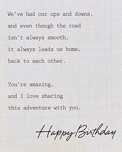 Romantic Birthday Card for Him/Her - You and Me Design
