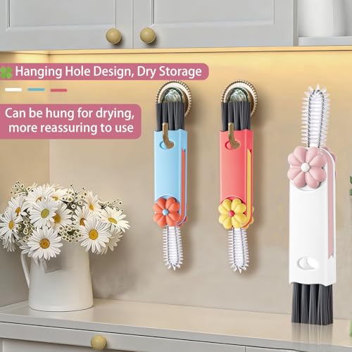 3-in-1 Cup Lid Cleaning Brush Set - Multifunctional Bottle Brush for Tight Spaces