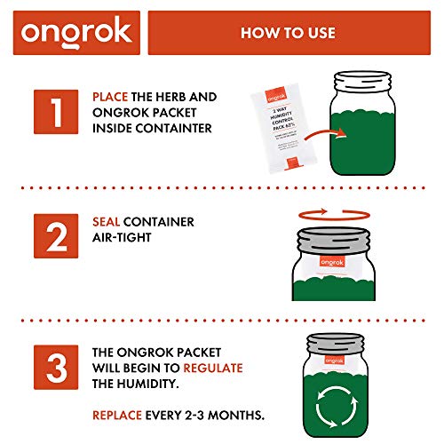 ONGROK 2-Way Humidity Control Packets, 62% RH, 1.5g for 1/8 oz (24 Pack)