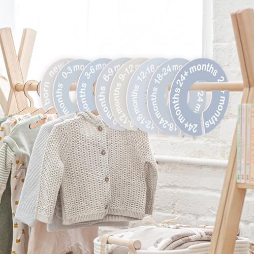 Cephira Blue Baby Closet Dividers - 8 Pack for 0-24 Months