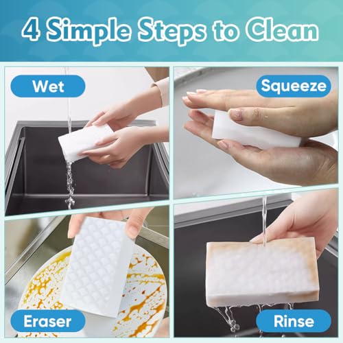GLIMGLINT 12-Pack Magic Cleaning Sponges - Durable Foam Erasers