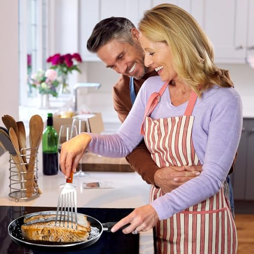 11-Inch Stainless Steel Slotted Fish Spatula with Wood Handle