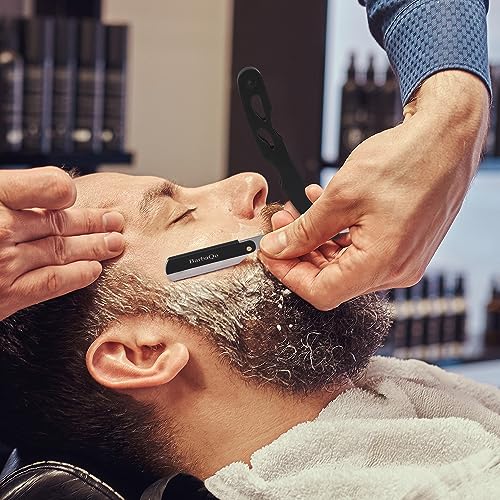 BarbaQo Professional Stainless Steel Straight Razor with 20 Blades