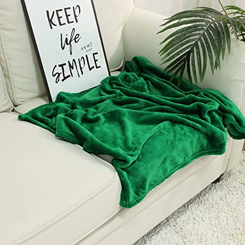 NANPIPER Emerald Green Baby Blanket - Super Soft Fleece Throw 30"x40"