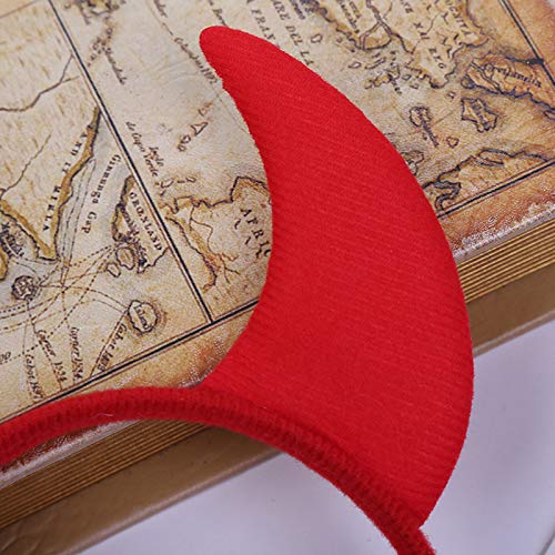 CBLUO Halloween Devil Horns Headband and Hair Clips Set for Cosplay