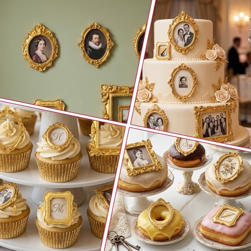 5-Piece Mini Photo Frame Silicone Mold Set for Cake Decorating