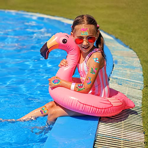 HOWAF 96pcs Flamingo Temporary Tattoos for Kids Summer Party Favors