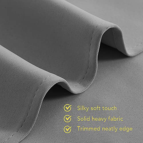 NICETOWN Silver Gray Blackout Curtains, 70" x 84" (2 Panels)