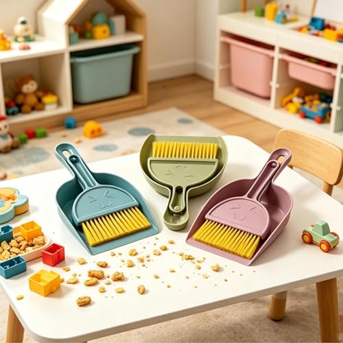 3PCS Mini Hand Broom and Dustpan Set for Easy Cleaning
